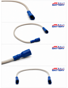 Akumuliatoriaus laidas 2.5 mm² su 6.35 mm gnybtais 28 cm | baterija.lt