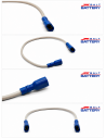 Akumuliatoriaus laidas 2.5 mm² su 6.35 mm gnybtais 28 cm | baterija.lt