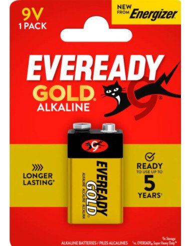 Eveready Gold 6F22 9V šarminė baterija | baterija.lt