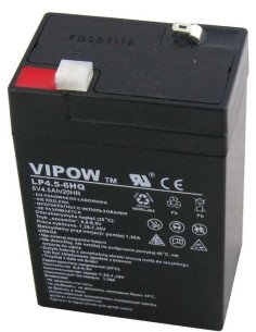 HQ Vipow 6V 4.5Ah AGM Sealed Lead Acid Battery | baterija.lt