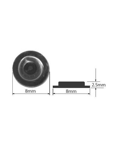 Positive Terminal Cap 8×2.5 mm Button Top (10 pcs) | baterija.lt