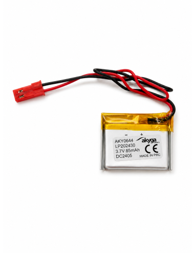 Akyga LP202430 3,7 V 85 mAh Li-Pol akumuliatorius su JST | baterija.lt
