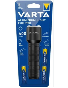 Varta F30 Pro aliumininis žibintuvėlis 400 lm, 3 AAA | baterija.lt