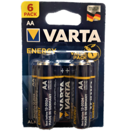 Varta Energy AA baterijos 6vnt (LR06 4106) | baterija.lt