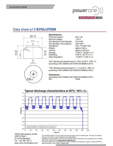 Varta Power One Evolution p13 (6vnt) | baterija.lt