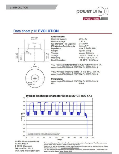 Varta Power One Evolution p13 (6vnt) | baterija.lt