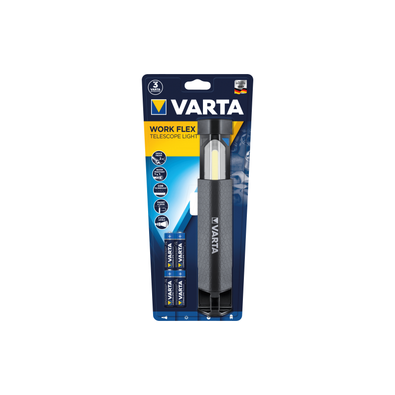 Varta Work Flex Telescope Light work light with magnet | baterija.lt
