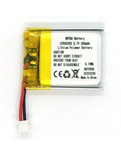 Akyga LP502025 3,7 V 200 mAh Li-Pol akumuliatorius su PCM | baterija.lt 2