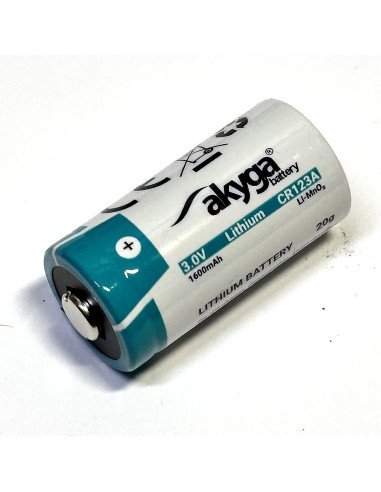Akyga CR123A lithium battery 3 V 1600 mAh (CR17345) | baterija.lt