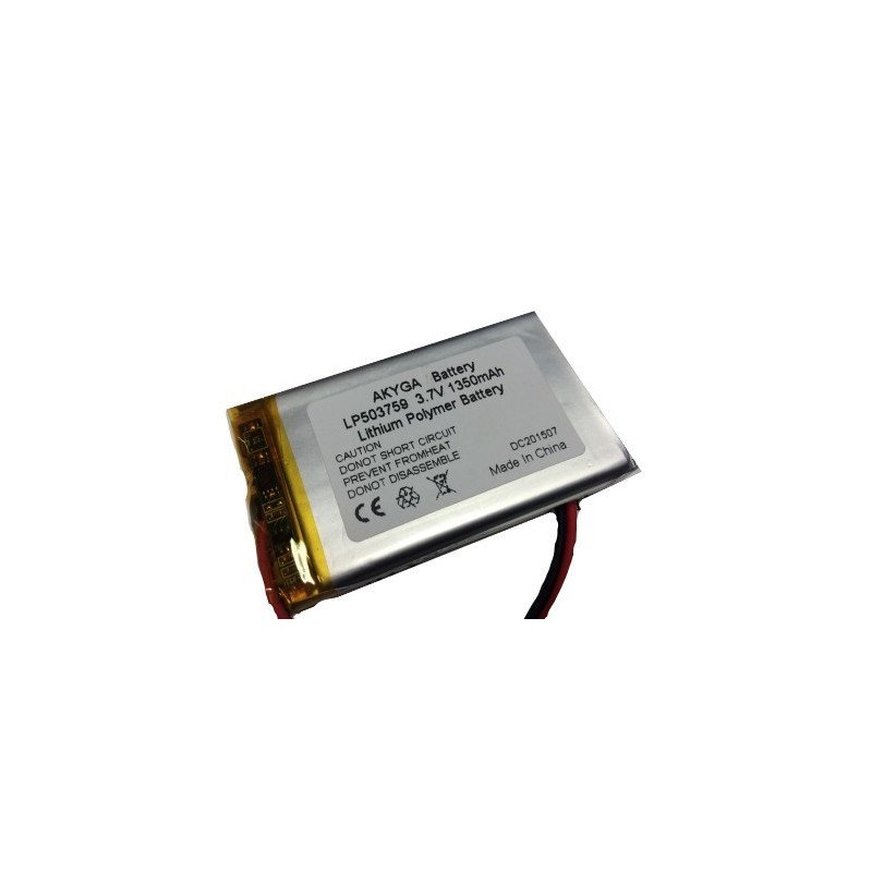 Akyga Li-polimer baterija (503759) 1350 mAh 3.7 V | baterija.lt