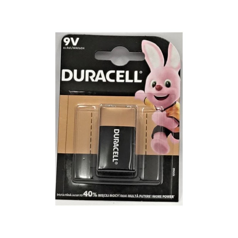 Duracell Extra Life 6LR61 MN1604 9V šarminė baterija | baterija.lt