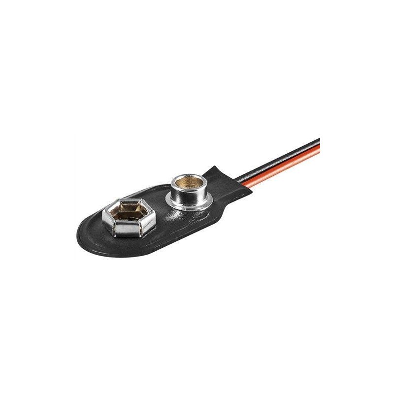 Battery snap connector for 6F22 with 16 cm leads | baterija.lt