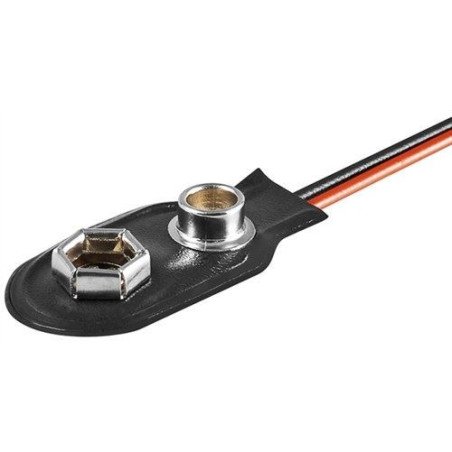 Battery snap connector for 6F22 with 16 cm leads | baterija.lt