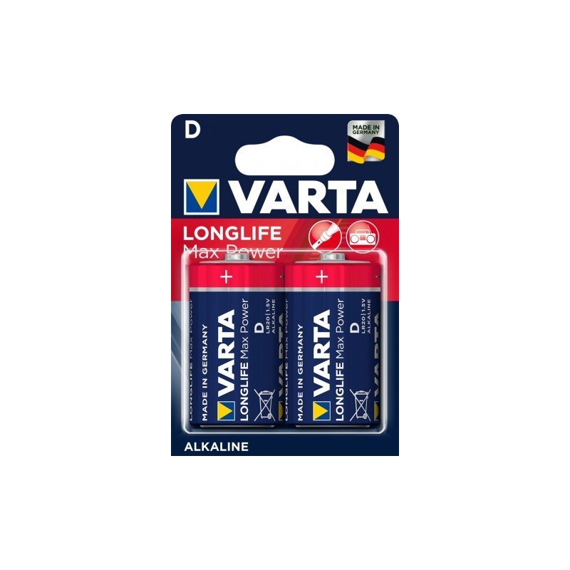 Varta 4720 LR20 D 1.5V Alkaline Cells 2pcs | baterija.lt
