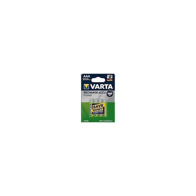 Varta Power AAA 1000 mAh įkraunamos baterijos | baterija.lt