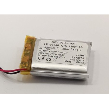Akyga Li-polymer 103040 battery 3.7 V | baterija.lt