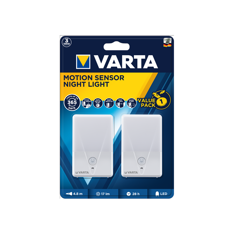 Varta Motion Sensor Night Light 16624 (2 Pack) | baterija.lt
