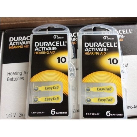 Duracell Activair 10 (PR70) Hearing Aid Batteries, 6 pcs | baterija.lt