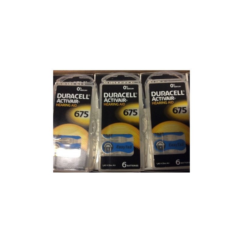 Duracell Activair 675 (PR44) baterijos klausos aparatams 6 vnt. | baterija.lt