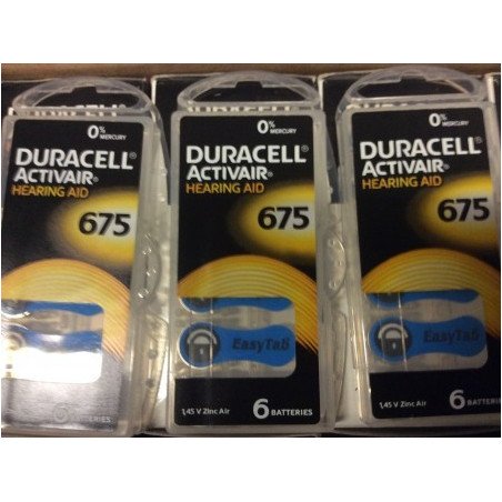 Duracell Activair 675 (PR44) baterijos klausos aparatams 6 vnt. | baterija.lt