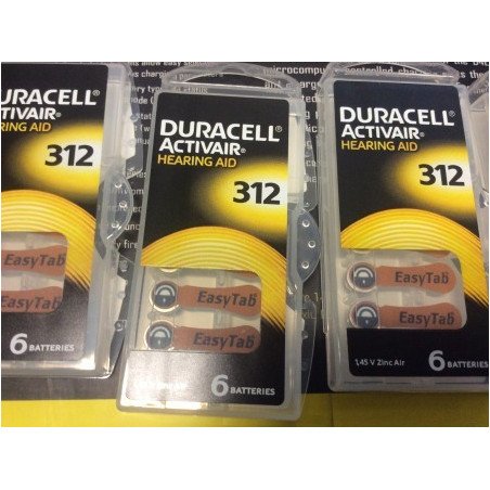 Duracell Size 312 Hearing Aid Batteries | baterija.lt