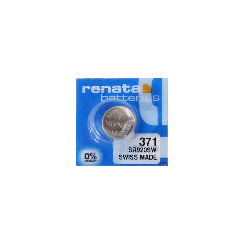 Renata 371 (SR920SW) sidabro oksido laikrodžio baterija 1,55 V | baterija.lt