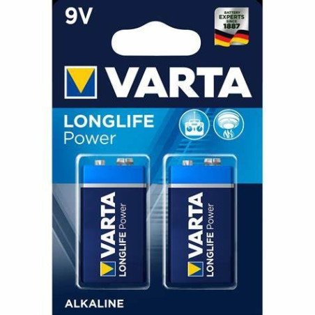 Varta Longlife Power 9V Battery 2 psc in card | baterija.lt