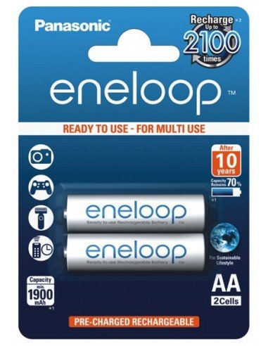 Panasonic Eneloop AA 2000mAh akumuliatoriai 2 vnt | baterija.lt