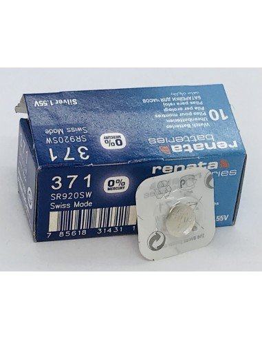 Renata 371 (SR920SW) sidabro oksido laikrodžio baterija 1,55 V | baterija.lt