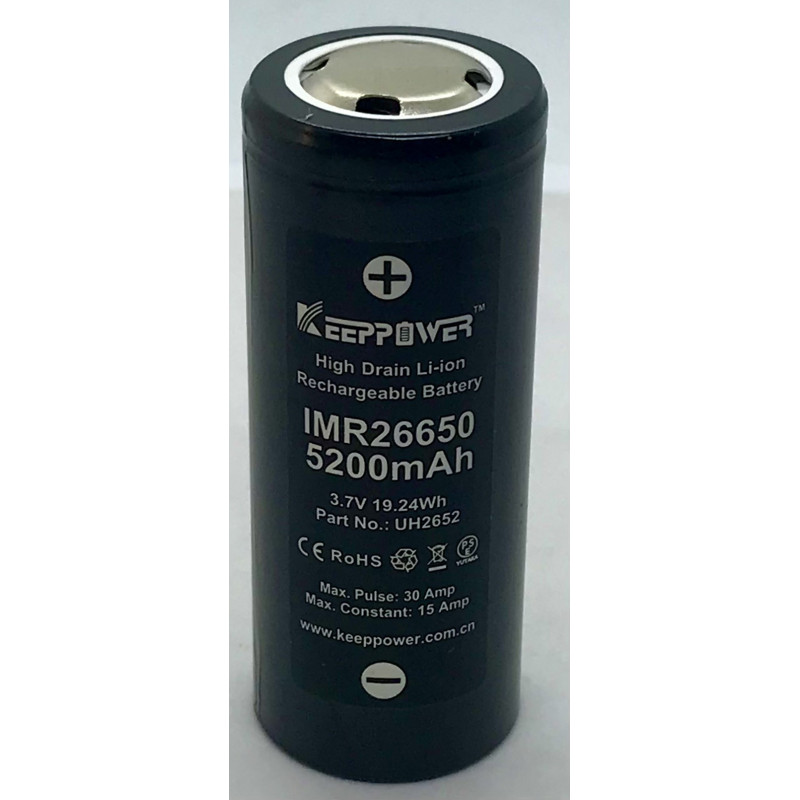 Keepower lithium battery IMR26650 5200mah