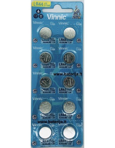 Vinnic AG13 LR44 L1154F Battery 1.5V | baterija.lt