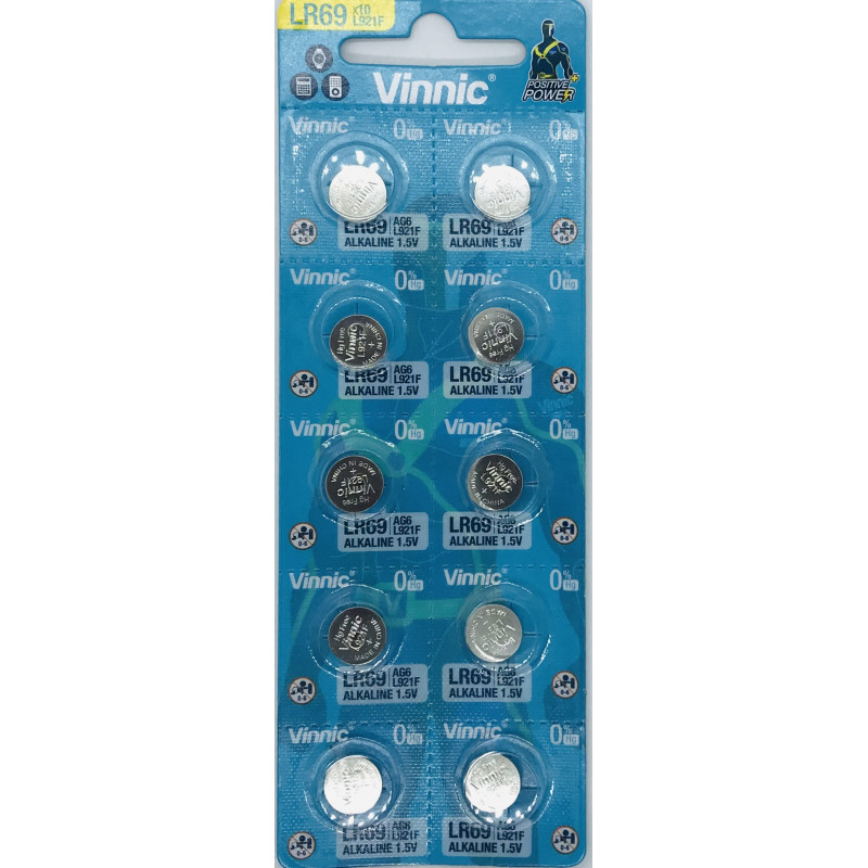 Vinnic  alkaline baterija LR69 AG6 L921F 1,55V