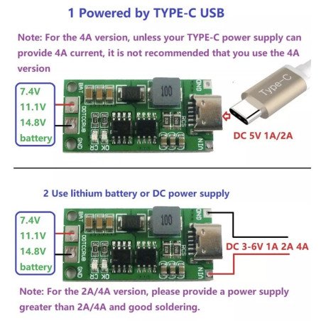 4S Li-Ion USB-C Charging Module 5V with Indicator | baterija.lt