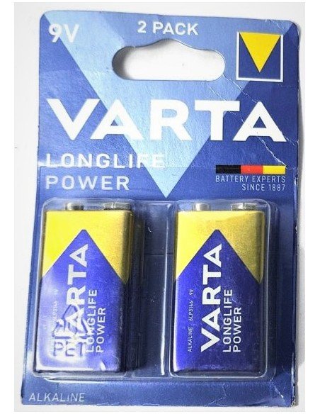 Varta Longlife Power 9V Battery 2 psc in card | baterija.lt