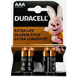 Duracell EXTRA Life LR3 AAA Alkaline Battery 1.5V (MN2400) | baterija.lt