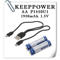Keeppower P1450U1 battery ICR14500 1950 mAh 1,5 V 2
