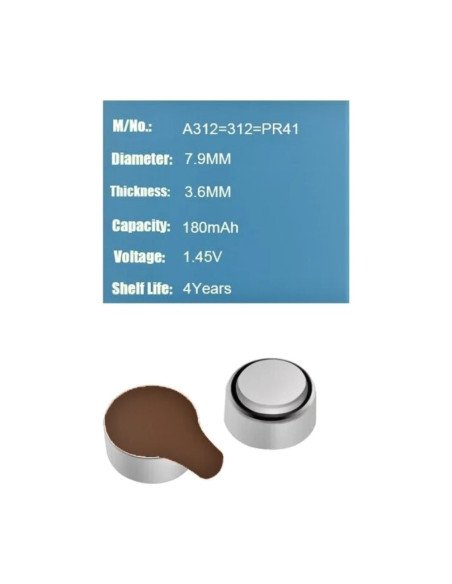 Rayovac Extra 312 (PR41) Hearing Aid Batteries (8 Pack) | baterija.lt