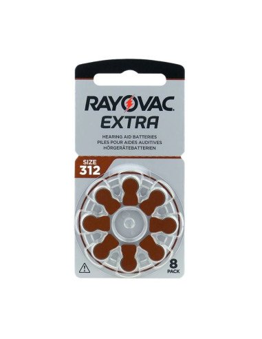 Rayovac Extra 312 (PR41) Hearing Aid Batteries (8 Pack) | baterija.lt