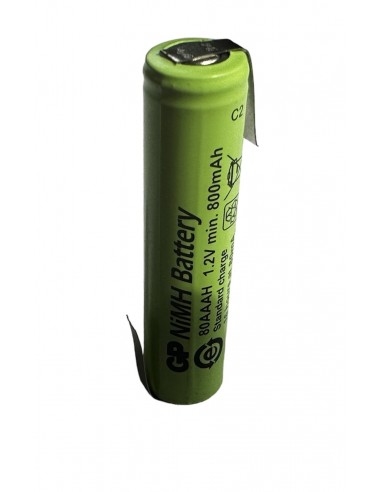 GP battery 80AAAH  800mAh 1,2V with tags